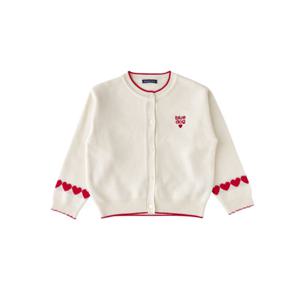 블루독스튜디오 [블루독](CR)하트포인트가디건(25A7520051) 25가을상품 여아니트가디건