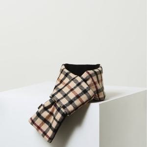 [닥스] 남성 브라운 체크 울 머플러 DBMU5F961W2