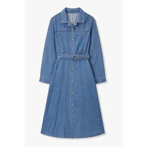 지컷 (7255355106) 버튼업 벨티드 데님 원피스