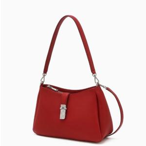 [닥스핸드백] 레드 소가죽 체크 장식 포인트 숄더백 DCBA5F181R2