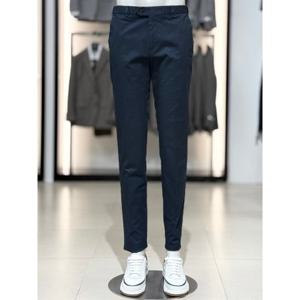 [바쏘옴므]네이비  슬림핏 히든 밴딩 면 스판 팬츠 WSZ2PS24A NY