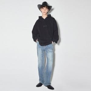 [버커루]남성 3단쭈리 가먼트다잉 오버핏 후드 티셔츠 B255TS340P