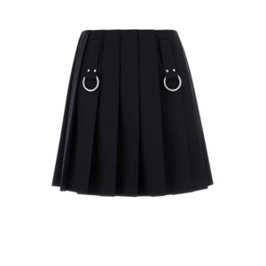 26 SS 프라다 링 엠블리시드 플리츠 미니 스커트 P185YSOOO108N