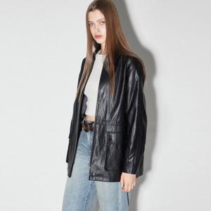 [버커루]여성 중힙기장 인조가죽 자켓 B255LI600P