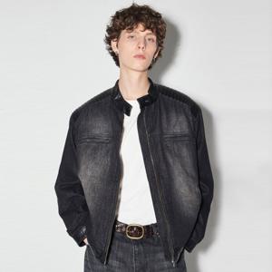 [버커루]남성 가죽패치 바이커 데님 자켓 B255DJ300P