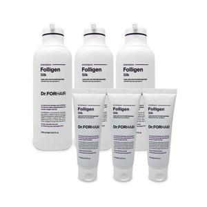 닥터포헤어 폴리젠 실크 샴푸 500ml x 3 + 70ml x 3 탈 모케어 1세트