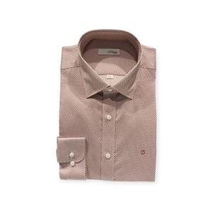 [에스티듀퐁(셔츠)]와인 스몰패턴 프리미엄 비지니스 캐쥬얼셔츠 SE5FM11LS203SWN