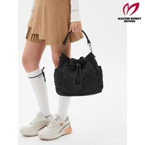 마스터바니  (421D3BG102) 여성 로고 레터링 체크 링클 버킷백