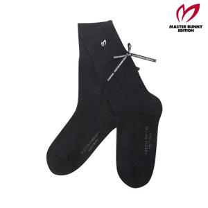 마스터바니  (421D3SC103) 여성 논슬립 레터링 리본 포인트 양말