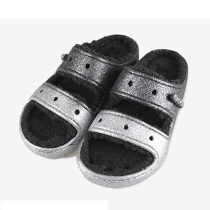 크록스 세이브존05 코지 글리터 슬리퍼 샌들 208124-067