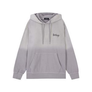 [버커루]남성 3단 쭈리 오버핏 그라데이션 로고 후드 티셔츠(B251TS320P)