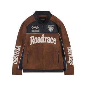 [버커루]남성 에코레더 스웨이드 배색 라이더 자켓(B251LI151P)