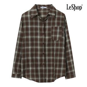 [르샵]원 포켓 체크 패턴 버튼 아웃핏 셔츠 BP9BL030A