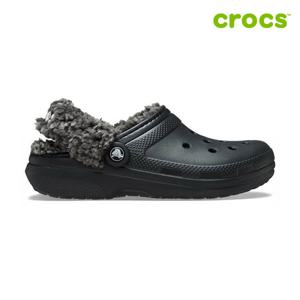 [크록스]클래식 플리스 라인드 클로그 공용 털샌들 211396-001
