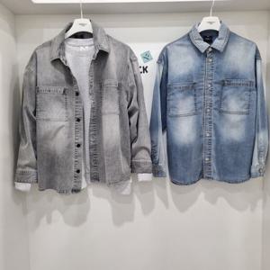 [행텐주니어]부드러운 워싱 청 데님 셔츠 남방14510-020-202-10