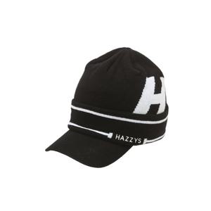 헤지스 골프 25FW 블랙 남성 챙 비니 니트 캡 HUHE5F702BK