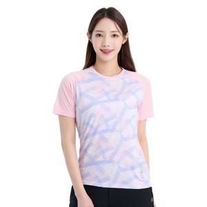 콜핑 여성 멜란지 냉감 스포츠 반팔 라운드 티셔츠 2242TK886W