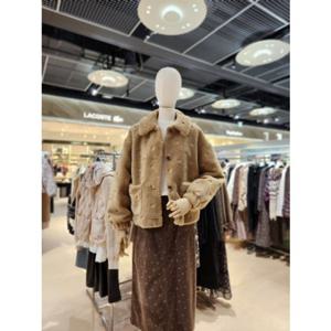 [써스데이아일랜드](T258MLT341W)플라워자수 블루종 퍼 점퍼