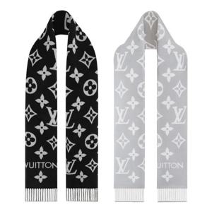 국내당일 선물포장 루이비통 머플러 LV 에센셜 스카프 블랙 그레이 네이비 M77853