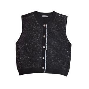 [르니앤맥코이(여성)]레이스 포인트 니트조끼(MM12KV704FJY)