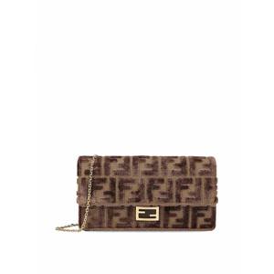 [FENDI] 라프리마 여성 지갑 purses Ff 자카드 벨벳 8M0498AT14F0L1B Brown /8