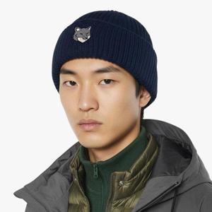 메종키츠네 25FW 폭스헤드 라지 비니 네이비 PM06112KT1022 0413