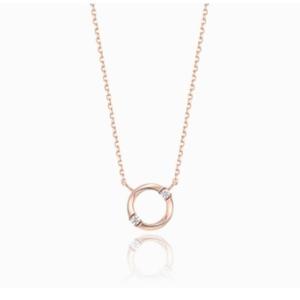 [로이드] 실버 925 인피니티 서클 스톤 포인트 목걸이 LLNS24403U