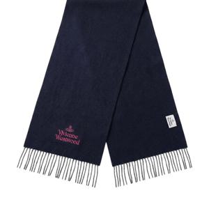 비비안웨스트우드 자수로고 울 머플러 목도리 네이비블루 81030007 W00Q7 K410
