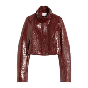 스포트막스 악어 가죽 크롭 재킷 2612041081600 004