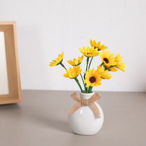 해바라기 조화 화병 리틀 set 15cm 인테리어 꽃 장식 소품 행사 금전화 풍수 개업