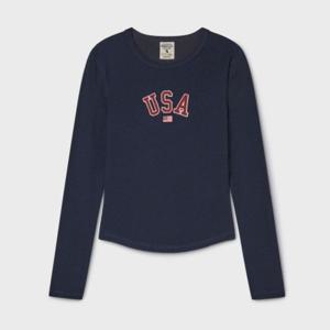 [후아유]여성 USA Henry Neck T-Shirt WHLAG2292F