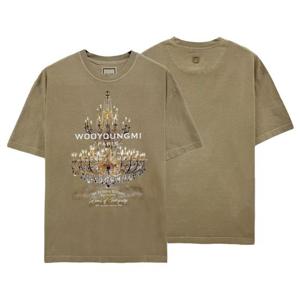 25SS 우영미 베이지 샹들리에 그래픽 반팔 티셔츠 W253TS22790E
