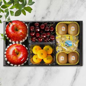 [맛딜] 노블레스 4호 과일 혼합 선물세트 (사과,감귤,체리,골드키위,포지타노캔디)