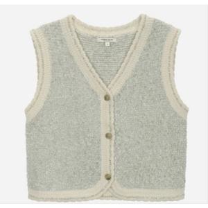 [써스데이아일랜드]브이넥 트위드 믹스 니트 베스트 T258MVT248W