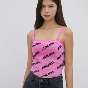 [에고이스트]레터링 자카드 슬림 니트 뷔스티에 (EQ4KV960)