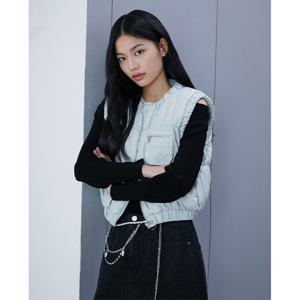 [에고이스트]숏기장 볼륨 패딩 베스트 (ER1PV260)