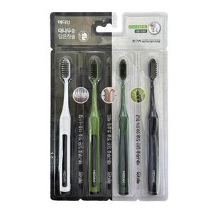 메디안 대나무숯 담은 칫솔-이중미세모 4입