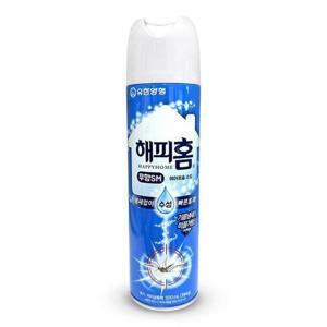 유한양행 해피홈 에어로솔 모기 파리 살충제 퇴치제 수성 무향 500ml
