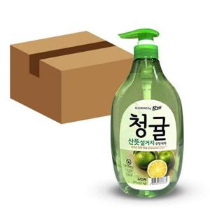 LION 참그린 청정 청귤 산뜻 설거지 주방세제 1kg 12개