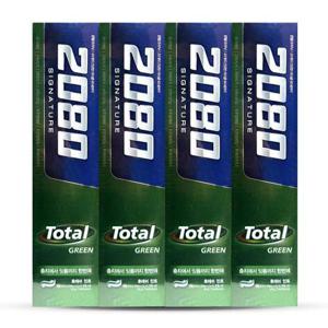 2080 시그니처 토탈 그린 후레쉬민트 치약 120g 4개입