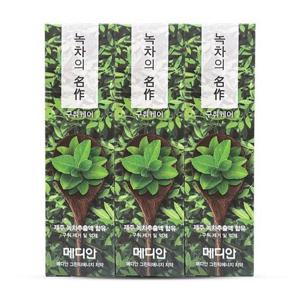 메디안 녹차 의 명작 그린티 구취 케어 치약 120g 3개입