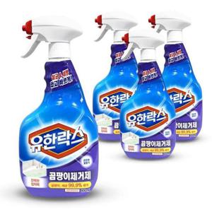 유한락스 곰팡이 제거제 스프레이 600ml 4개