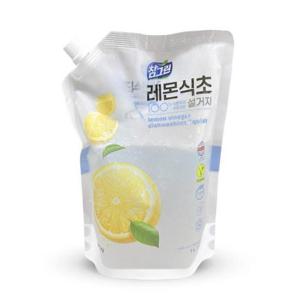 LION 참그린 레몬 식초 설거지 주방세제 리필 1L