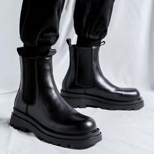 남성 클래식 모던 시티 러기드 첼시 워커 부츠 ZG-YZ66