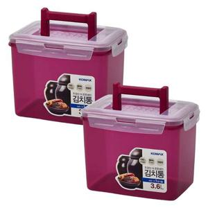 코멕스 뚜껑이 더 튼튼해진 김치통 마젠타 3.6L X 2개