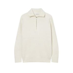 헤지스긴팔티 VQA HZSW4D414CR 크림 벨벳 하프 집업 니트