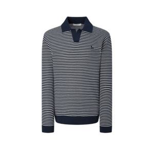 헤지스긴팔티 VQA HZSW5F333N2 네이비 스트라이프 면 카라니트