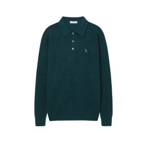 헤지스긴팔티 VQA HZSW4D551E2 그린 허니콤 조직 울 카라 니트