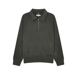 헤지스긴팔티 VQA HZTS4D603CG 차콜 니트라이크 조직감 하프집업 카라형 맨투맨