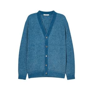 헤지스자켓 VQA HZSW4D204B3 블루 벨벳 니트 가디건